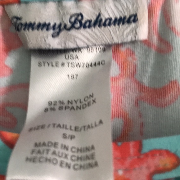 Tommy Bahama coral cabana off the shoulder dress size S/P small/petite - Picture 3 of 6
